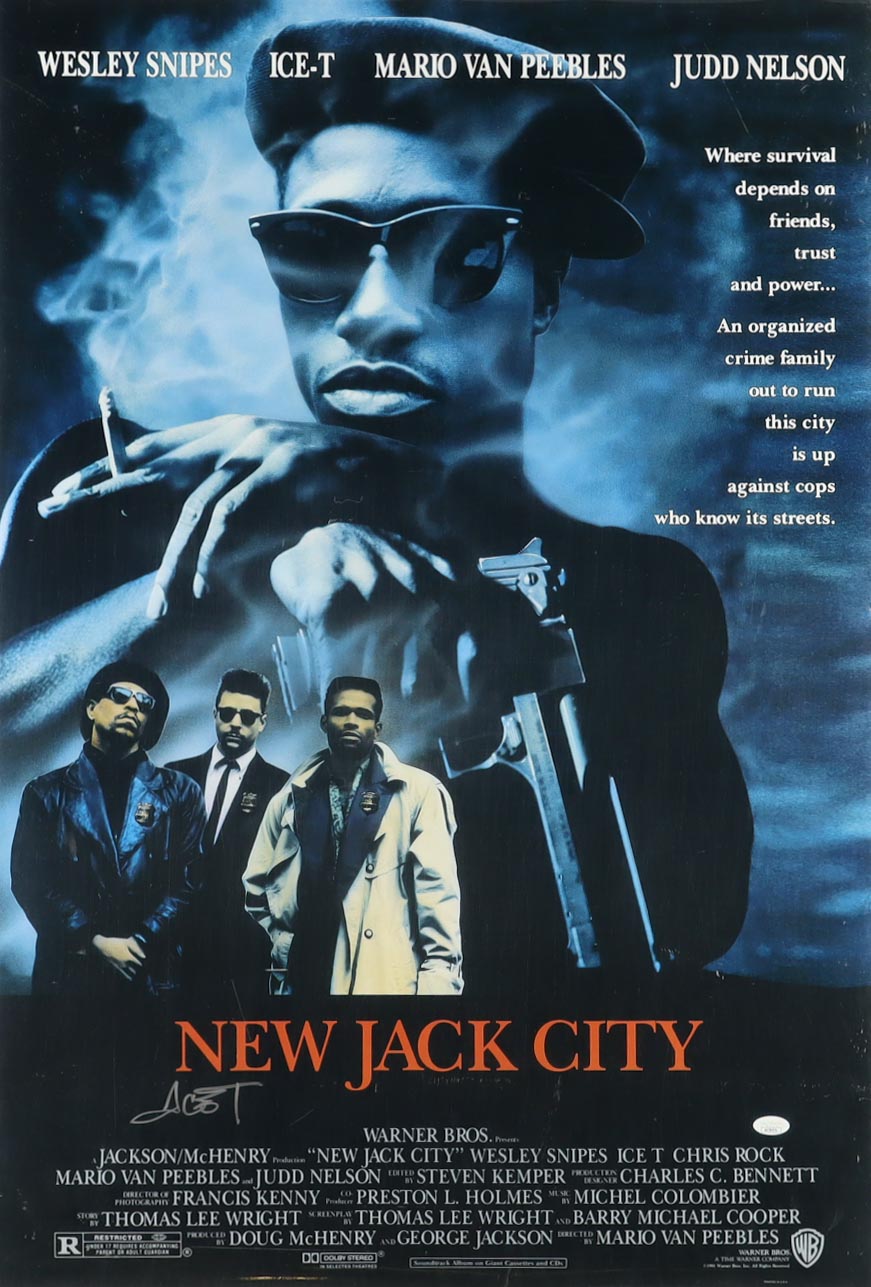 Ice-T Signed "New Jack City" 24x35 Movie Poster (JSA) at PristineAuction.com Ice-T Signed "New Jack City" 24x35 Movie Poster (JSA) at PristineAuction.com