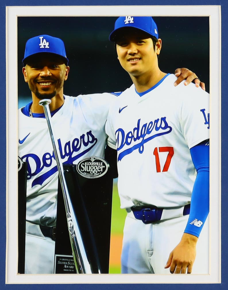 Shohei Ohtani Dodgers Custom Framed Jersey Display with #17 Dodgers Pin & (2) Cloth Logo Patches at PristineAuction.com Shohei Ohtani Dodgers Custom Framed Jersey Display with #17 Dodgers Pin & (2) Cloth Logo Patches at PristineAuction.com