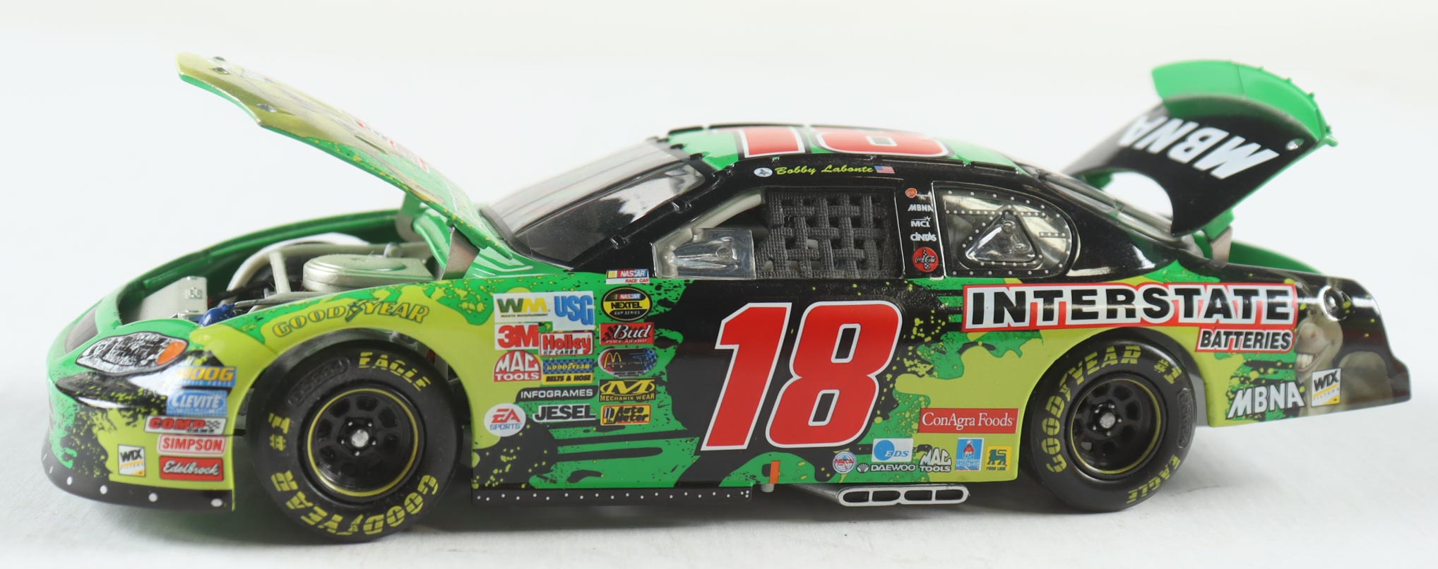 Bobby Labonte #18 Interstate Batteries / Shrek 2 - 2004 Monte Carlo 1:24 Scale Diecast Car at PristineAuction.com Bobby Labonte #18 Interstate Batteries / Shrek 2 - 2004 Monte Carlo 1:24 Scale Diecast Car at PristineAuction.com