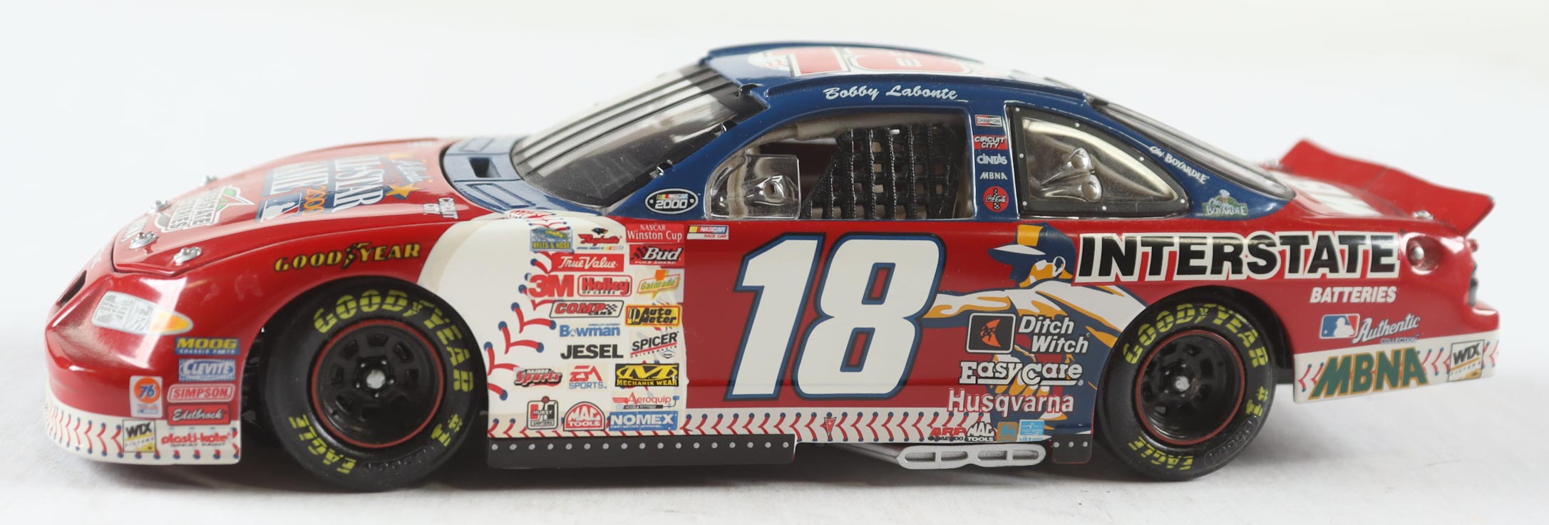 Bobby Labonte #18 Interstate Batteries / MLB All-Star Game - 2000 Grand Prix Clear Window Bank 1:24 Scale Diecast Car at PristineAuction.com Bobby Labonte #18 Interstate Batteries / MLB All-Star Game - 2000 Grand Prix Clear Window Bank 1:24 Scale Diecast Car at PristineAuction.com