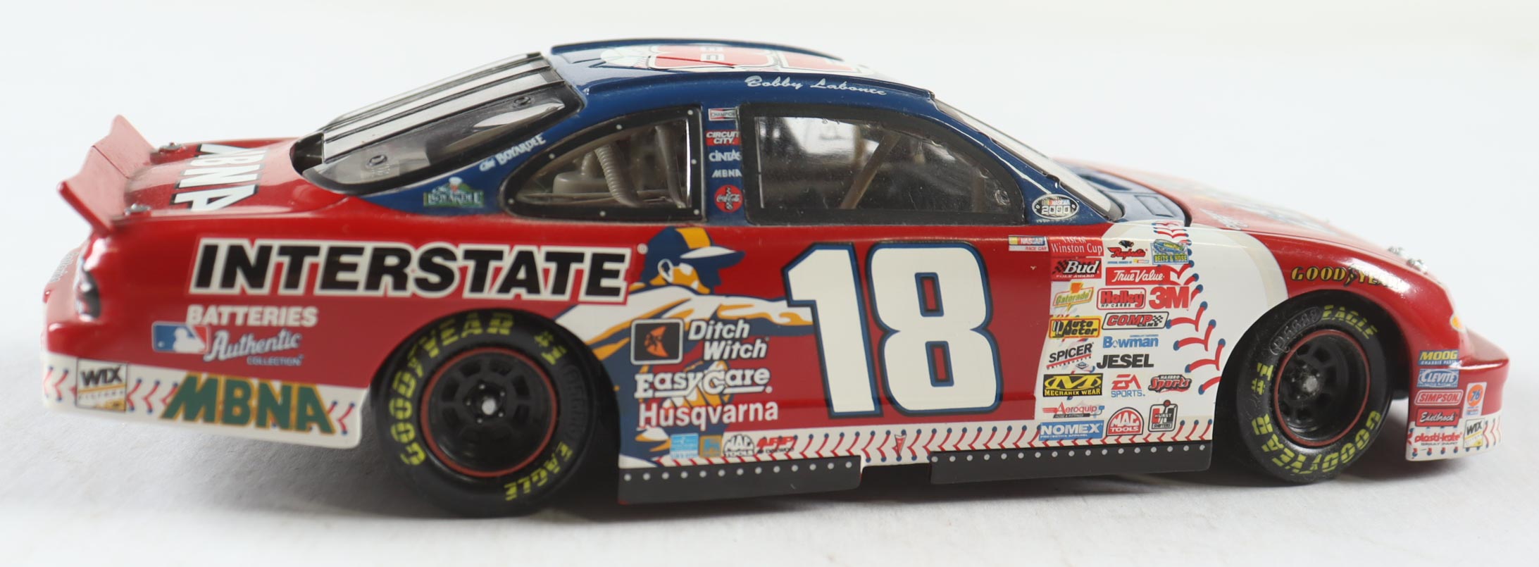 Bobby Labonte #18 Interstate Batteries / MLB All-Star Game - 2000 Grand Prix Clear Window Bank 1:24 Scale Diecast Car at PristineAuction.com Bobby Labonte #18 Interstate Batteries / MLB All-Star Game - 2000 Grand Prix Clear Window Bank 1:24 Scale Diecast Car at PristineAuction.com