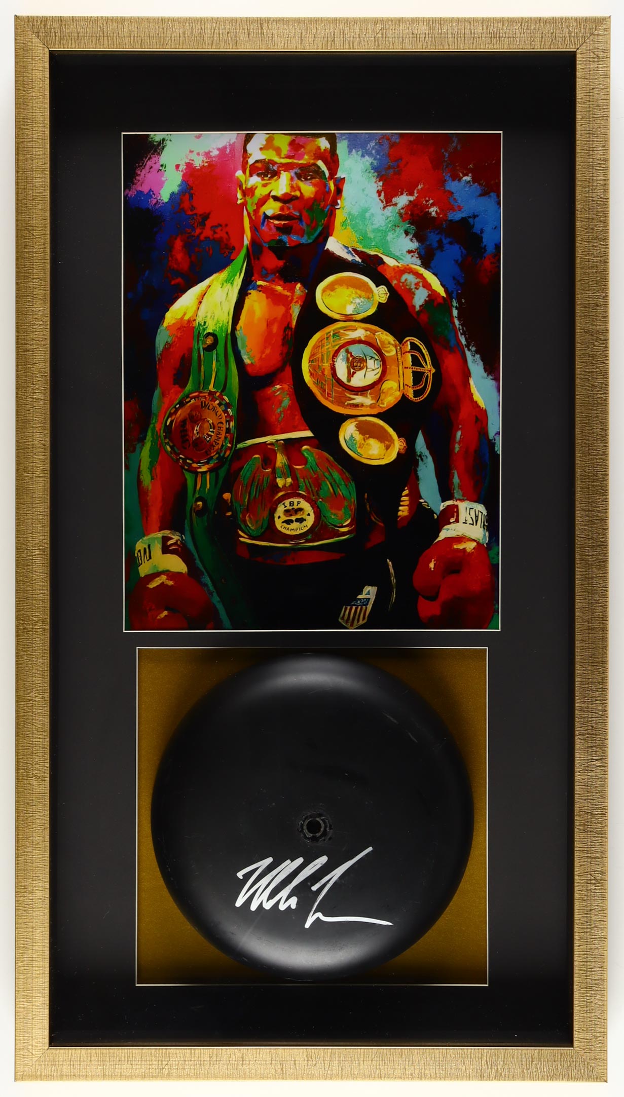 Mike Tyson Signed Boxing Ring Bell Shadowbox Display (Tyson) at PristineAuction.com Mike Tyson Signed Boxing Ring Bell Shadowbox Display (Tyson) at PristineAuction.com