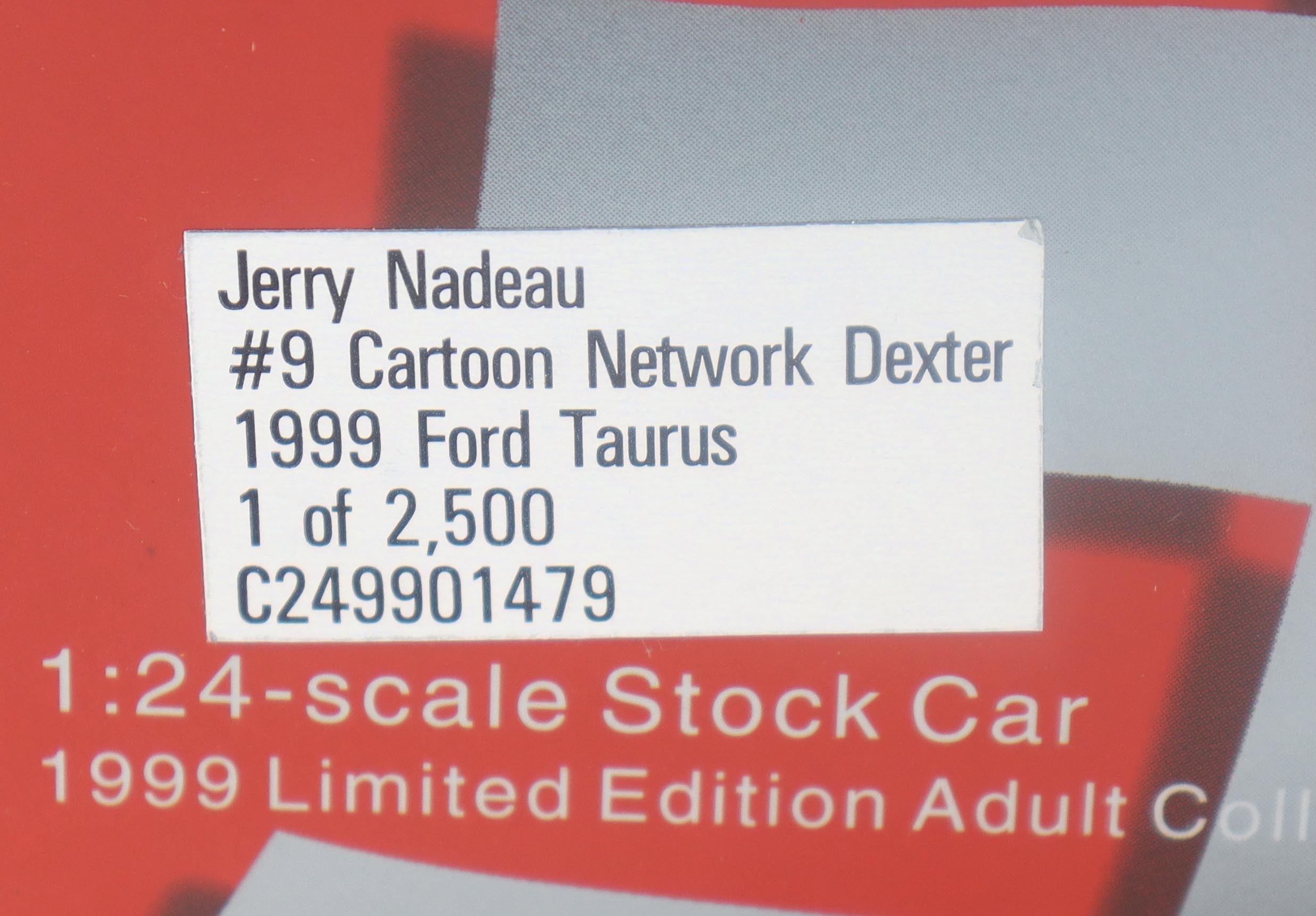 Jerry Nadeau LE #9 Cartoon Network Dexter 1999 Ford Taurus 1:24 Die-Cast Car at PristineAuction.com Jerry Nadeau LE #9 Cartoon Network Dexter 1999 Ford Taurus 1:24 Die-Cast Car at PristineAuction.com