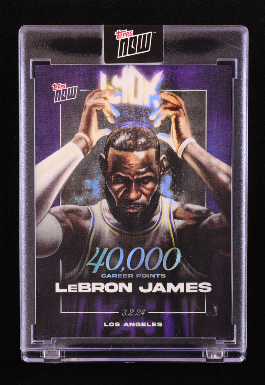 LeBron James 2023-24 Topps Now LeBron James 40000 Career Points #LJ40K at PristineAuction.com LeBron James 2023-24 Topps Now LeBron James 40000 Career Points #LJ40K at PristineAuction.com