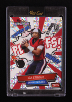 CJ Stroud 2023 Wild Card Alumination Comix Mosaic Silver #ACCS #21/35 RC at PristineAuction.com