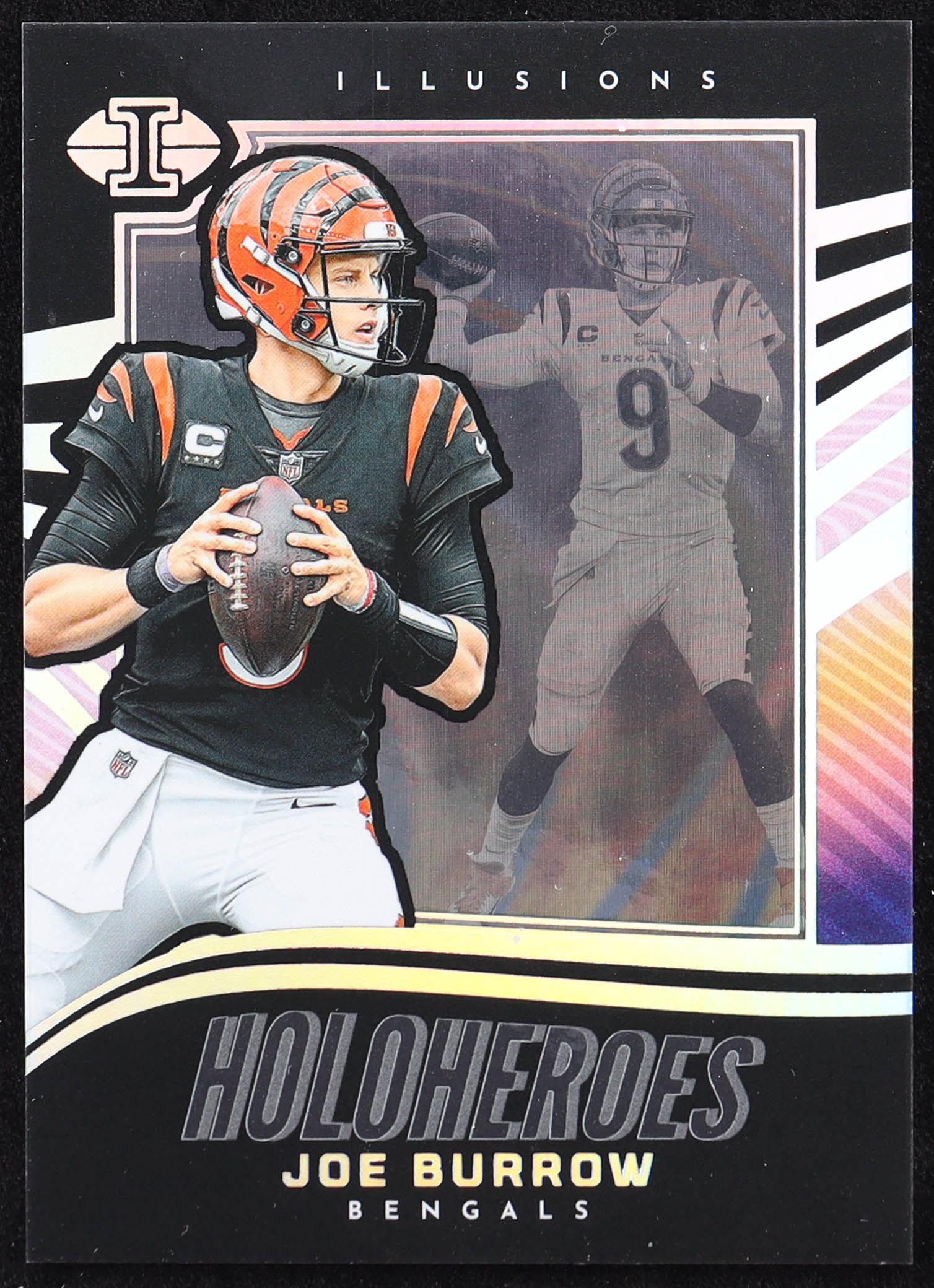 Joe Burrow 2023 Panini Illusions HoloHeroes #12 at PristineAuction.com Joe Burrow 2023 Panini Illusions HoloHeroes #12 at PristineAuction.com
