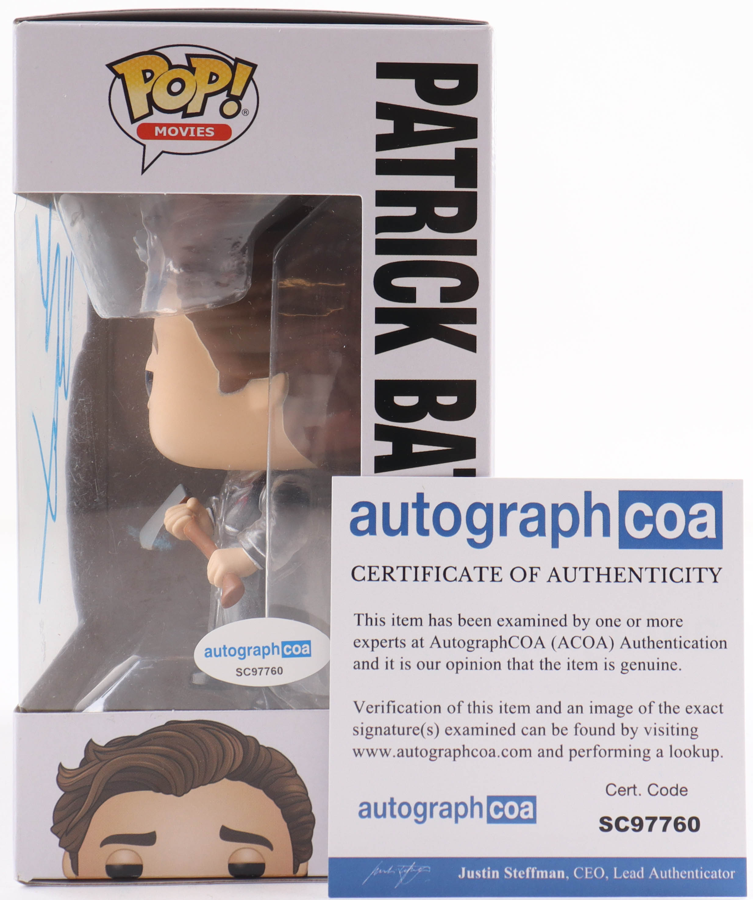 Christian Bale Signed "American Psycho" #942 Patrick Bateman Funko Pop! Vinyl Figure (ACOA) at PristineAuction.com Christian Bale Signed "American Psycho" #942 Patrick Bateman Funko Pop! Vinyl Figure (ACOA) at PristineAuction.com