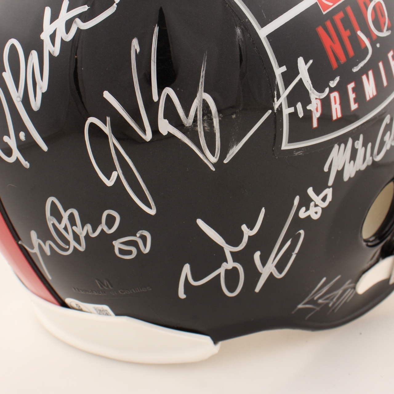2013 NFL Rookie Premiere Full-Size Helmet Signed by (37) with Keenan Allen, Mike Gillislee, Zach Ertz, Manti Te'o, Quinton Patton (Beckett) at PristineAuction.com 2013 NFL Rookie Premiere Full-Size Helmet Signed by (37) with Keenan Allen, Mike Gillislee, Zach Ertz, Manti Te'o, Quinton Patton (Beckett) at PristineAuction.com