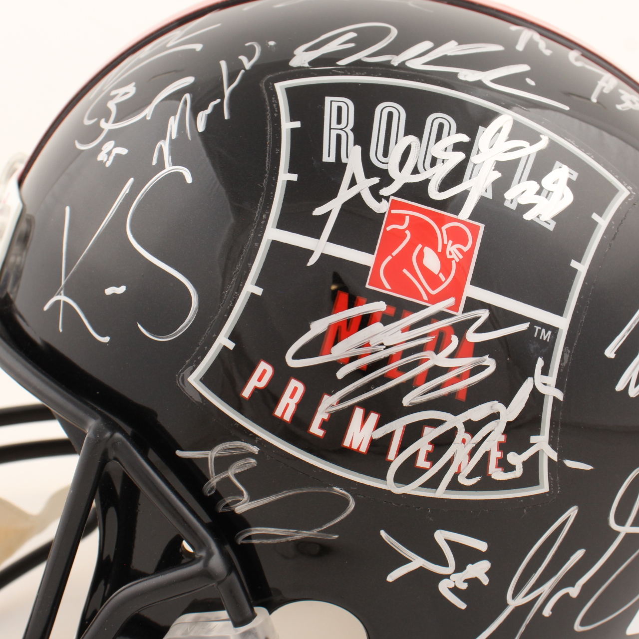 2013 NFL Rookie Premiere Full-Size Helmet Signed by (37) with Keenan Allen, Mike Gillislee, Zach Ertz, Manti Te'o, Quinton Patton (Beckett) at PristineAuction.com 2013 NFL Rookie Premiere Full-Size Helmet Signed by (37) with Keenan Allen, Mike Gillislee, Zach Ertz, Manti Te'o, Quinton Patton (Beckett) at PristineAuction.com