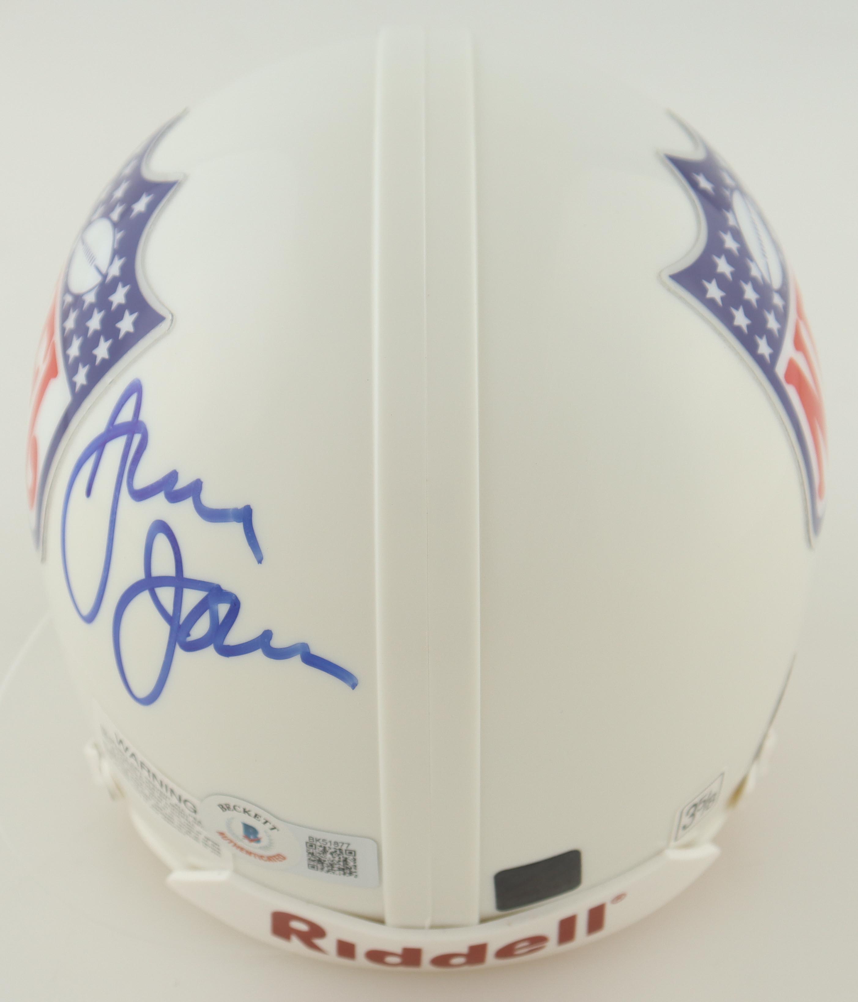 Jerry Jones Signed NFL Shield Logo Mini Helmet (Beckett) at PristineAuction.com Jerry Jones Signed NFL Shield Logo Mini Helmet (Beckett) at PristineAuction.com