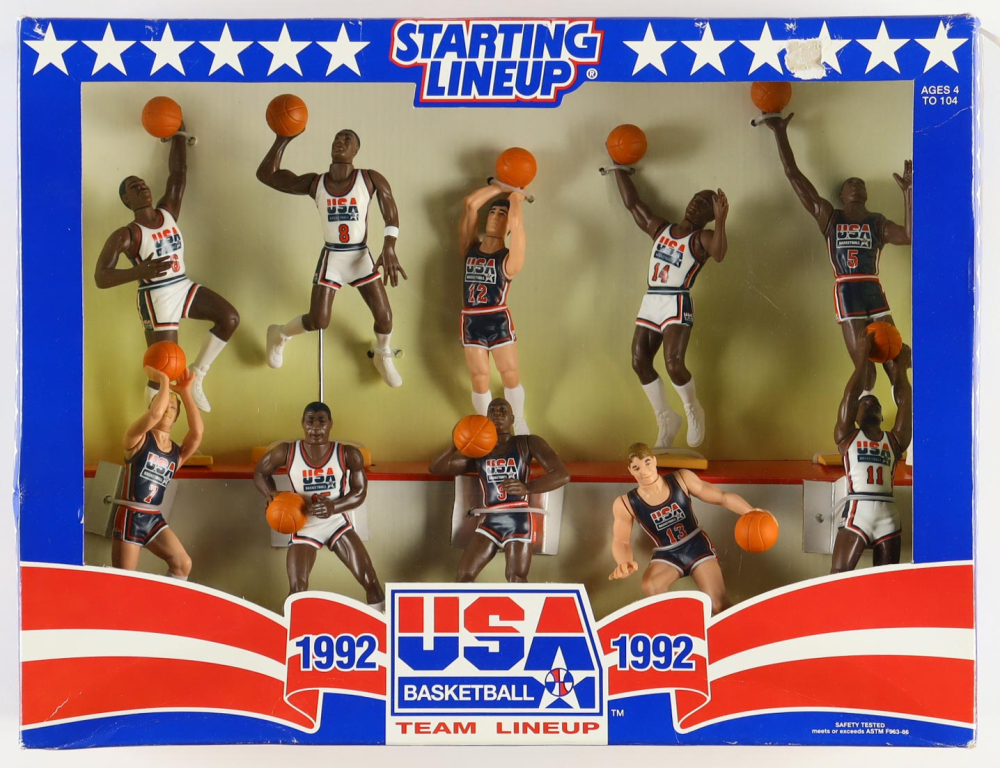 1992 Starting Lineup Team "Dream Team" USA Basketball Players Action Figure Set with Michael