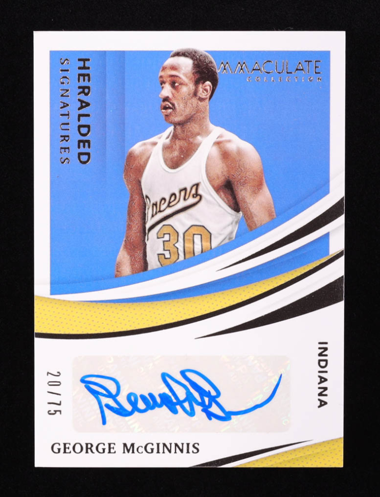 George McGinnis 2020-21 Immaculate Collection Heralded Signatures #15 #20/75