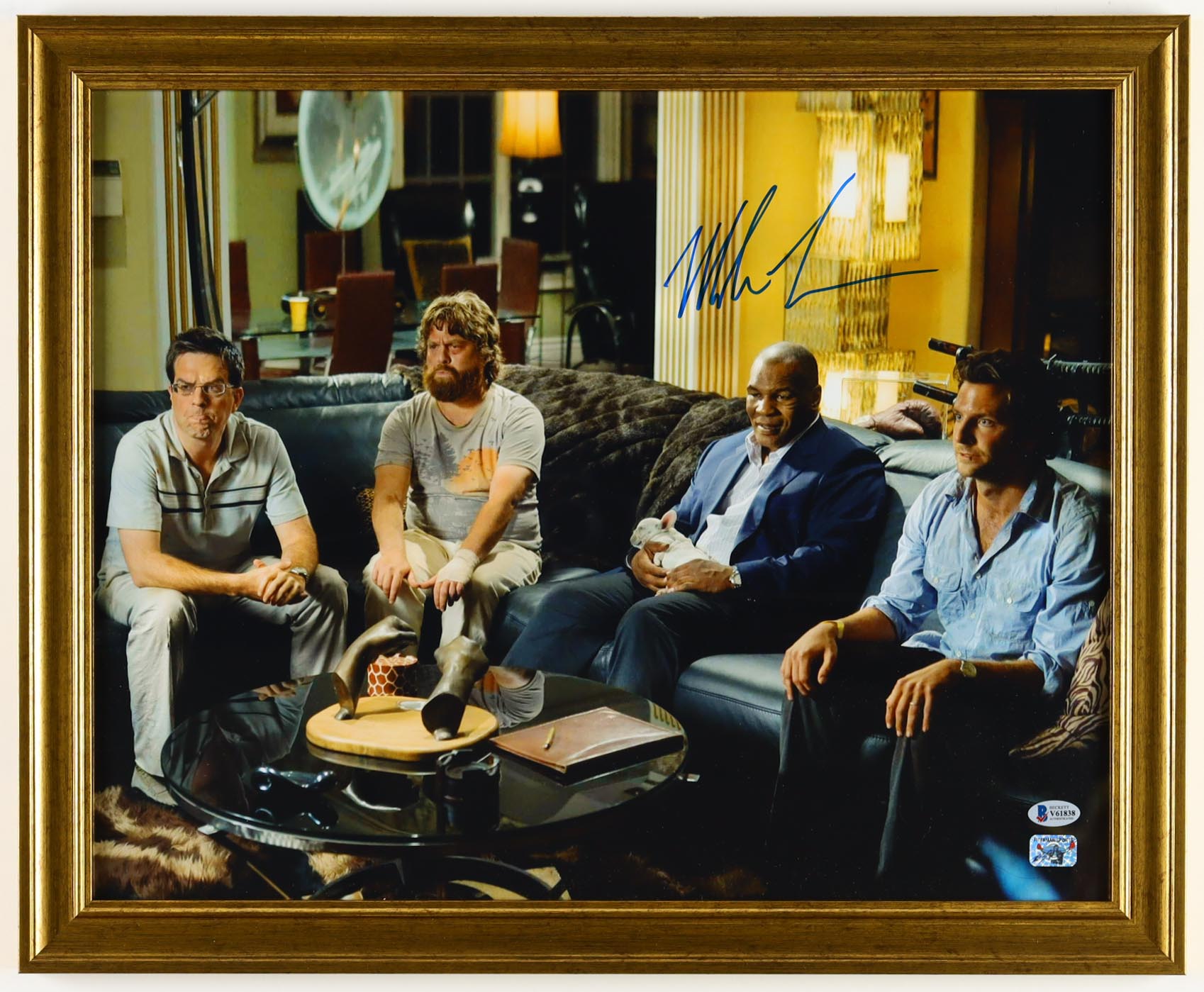 Mike Tyson Signed "The Hangover" Custom Framed Photo Display (Beckett & Tyson) at PristineAuction.com Mike Tyson Signed "The Hangover" Custom Framed Photo Display (Beckett & Tyson) at PristineAuction.com