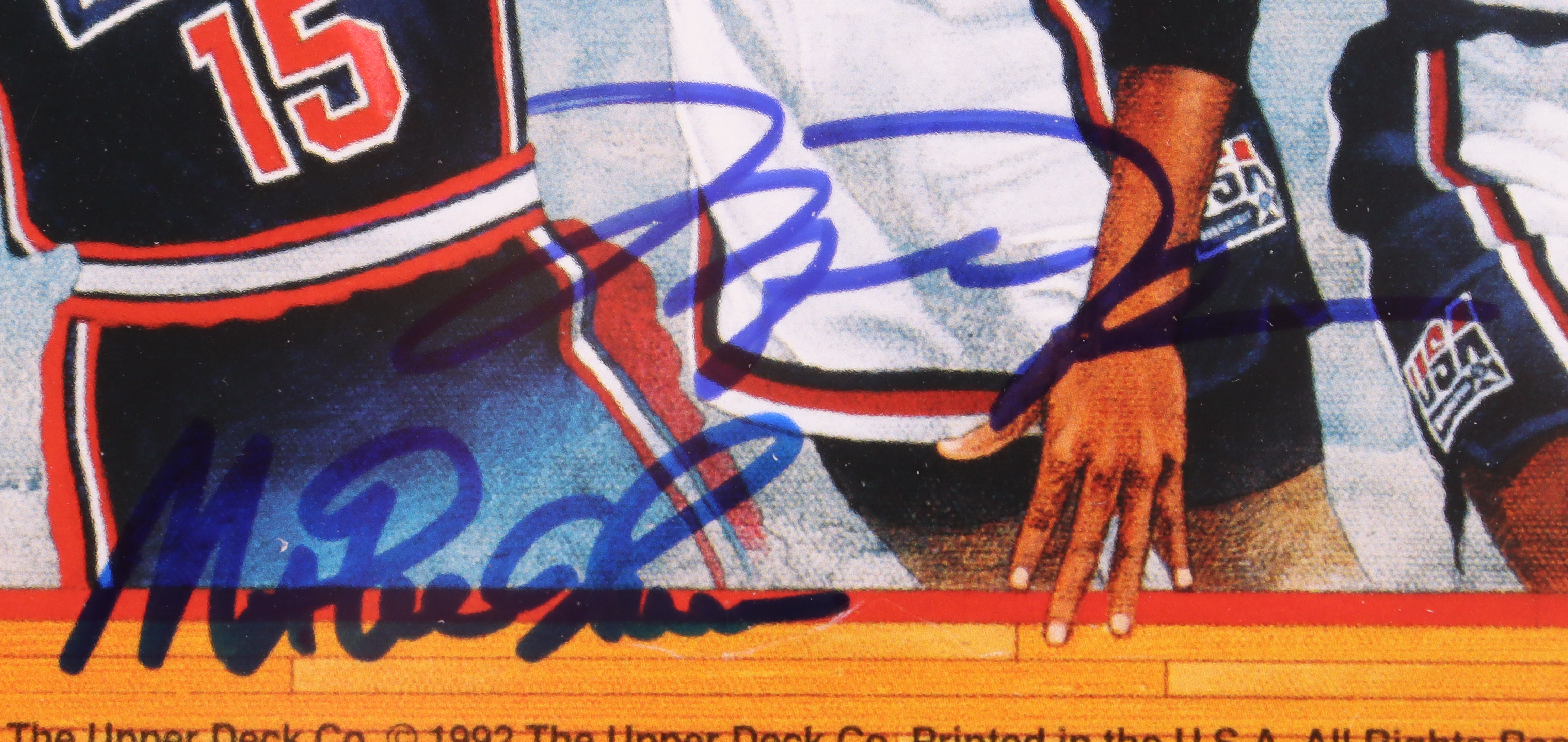 Michael Jordan, Larry Bird & Magic Johnson Signed LE 1992 "The Dream Team" Custom Framed Photo Display (UDA) at PristineAuction.com Michael Jordan, Larry Bird & Magic Johnson Signed LE 1992 "The Dream Team" Custom Framed Photo Display (UDA) at PristineAuction.com