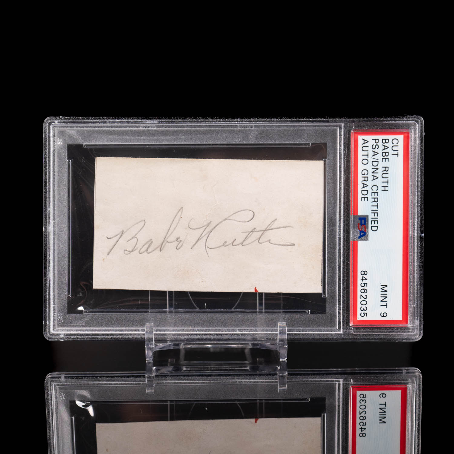 Babe Ruth Signed Cut (PSA | Autograph Graded 9) at PristineAuction.com Babe Ruth Signed Cut (PSA | Autograph Graded 9) at PristineAuction.com