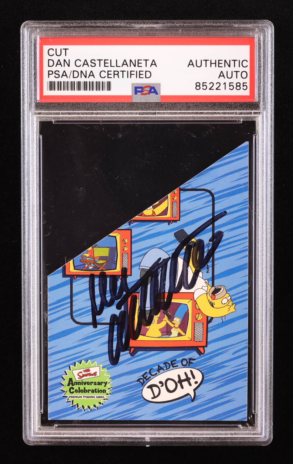 Dan Castellaneta Signed 2000 Inkworks The Simpsons Anniversary Celebration #6 First Emmy Cut (PSA) at PristineAuction.com Dan Castellaneta Signed 2000 Inkworks The Simpsons Anniversary Celebration #6 First Emmy Cut (PSA) at PristineAuction.com