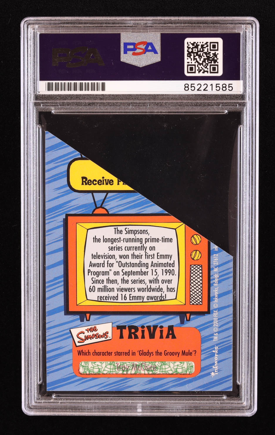 Dan Castellaneta Signed 2000 Inkworks The Simpsons Anniversary Celebration #6 First Emmy Cut (PSA) at PristineAuction.com Dan Castellaneta Signed 2000 Inkworks The Simpsons Anniversary Celebration #6 First Emmy Cut (PSA) at PristineAuction.com