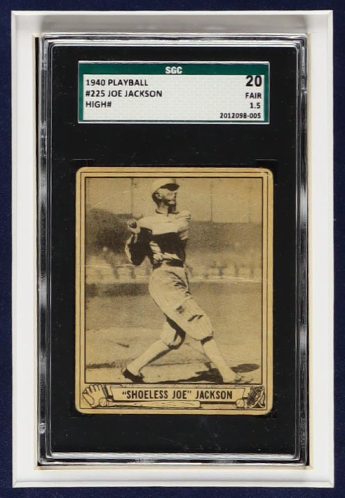 Shoeless Joe Jackson Framed Display with Original 1919 Ticket, 1940