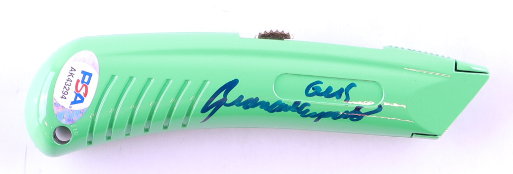 Giancarlo Esposito Signed "Breaking Bad" Box Cutter Inscribed "Gus" (PSA) at PristineAuction.com Giancarlo Esposito Signed "Breaking Bad" Box Cutter Inscribed "Gus" (PSA) at PristineAuction.com