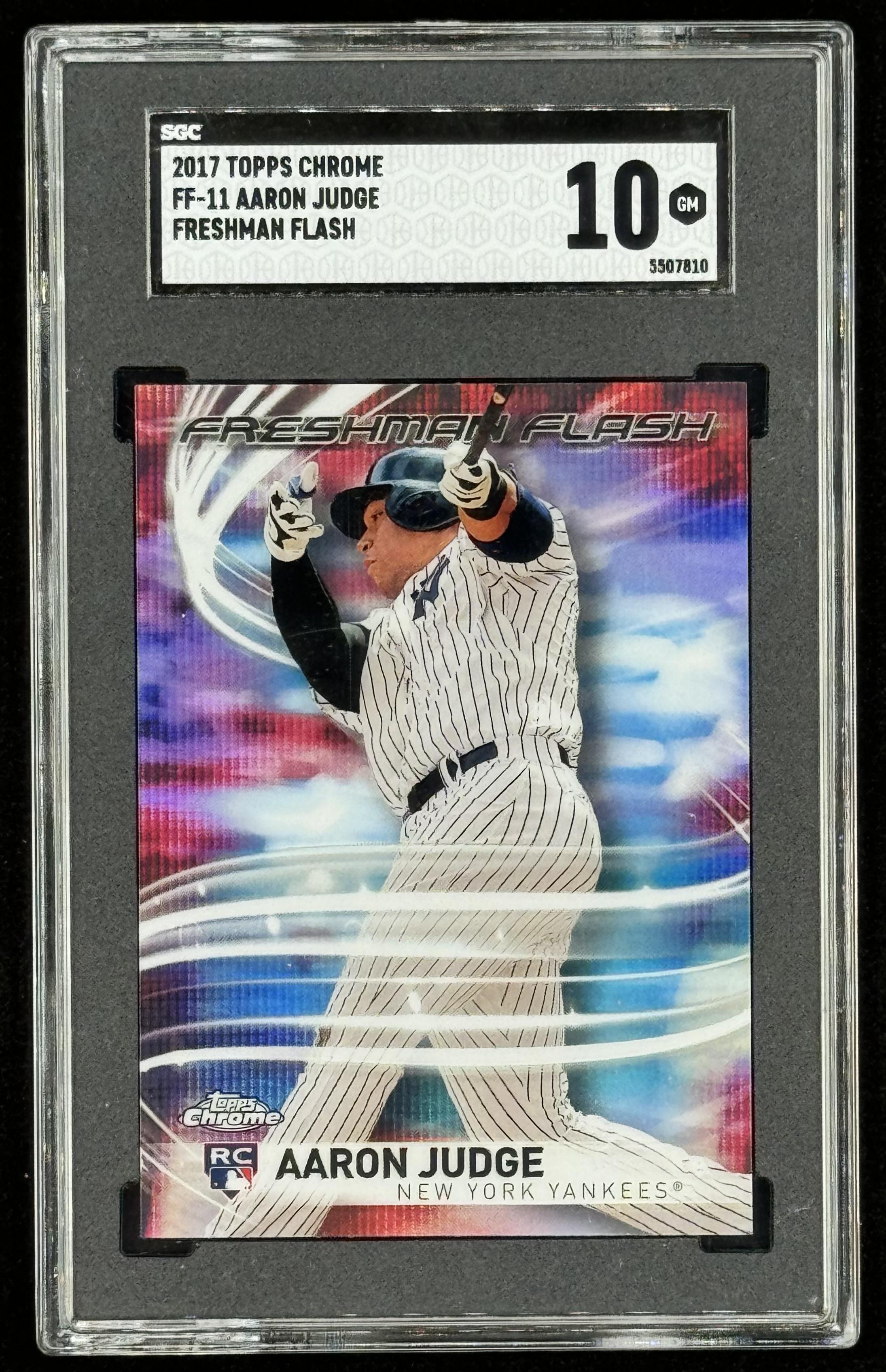Aaron Judge 2017 Topps Chrome Freshman Flash #FF11 RC (SGC 10) at PristineAuction.com Aaron Judge 2017 Topps Chrome Freshman Flash #FF11 RC (SGC 10) at PristineAuction.com