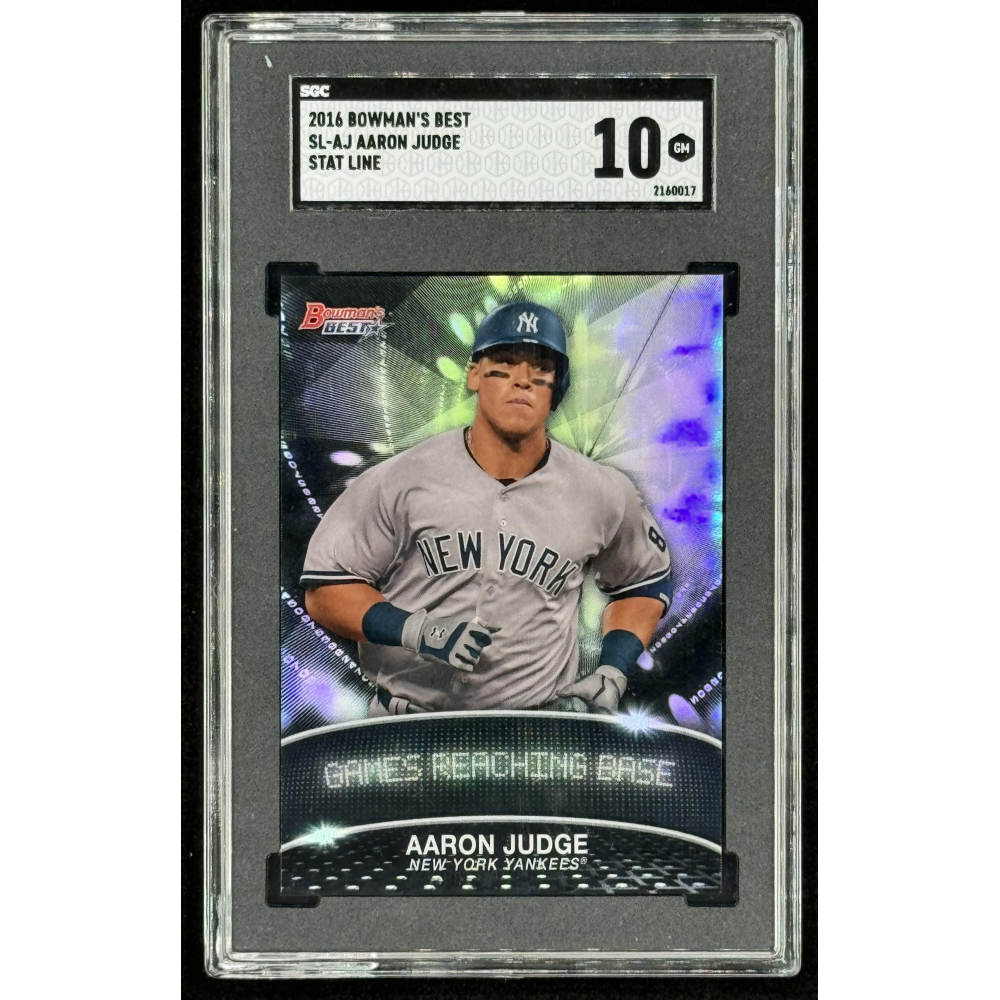 Aaron Judge 2016 Bowman's Best Stat Lines #SLAJ RC (SGC 10) | Pristine