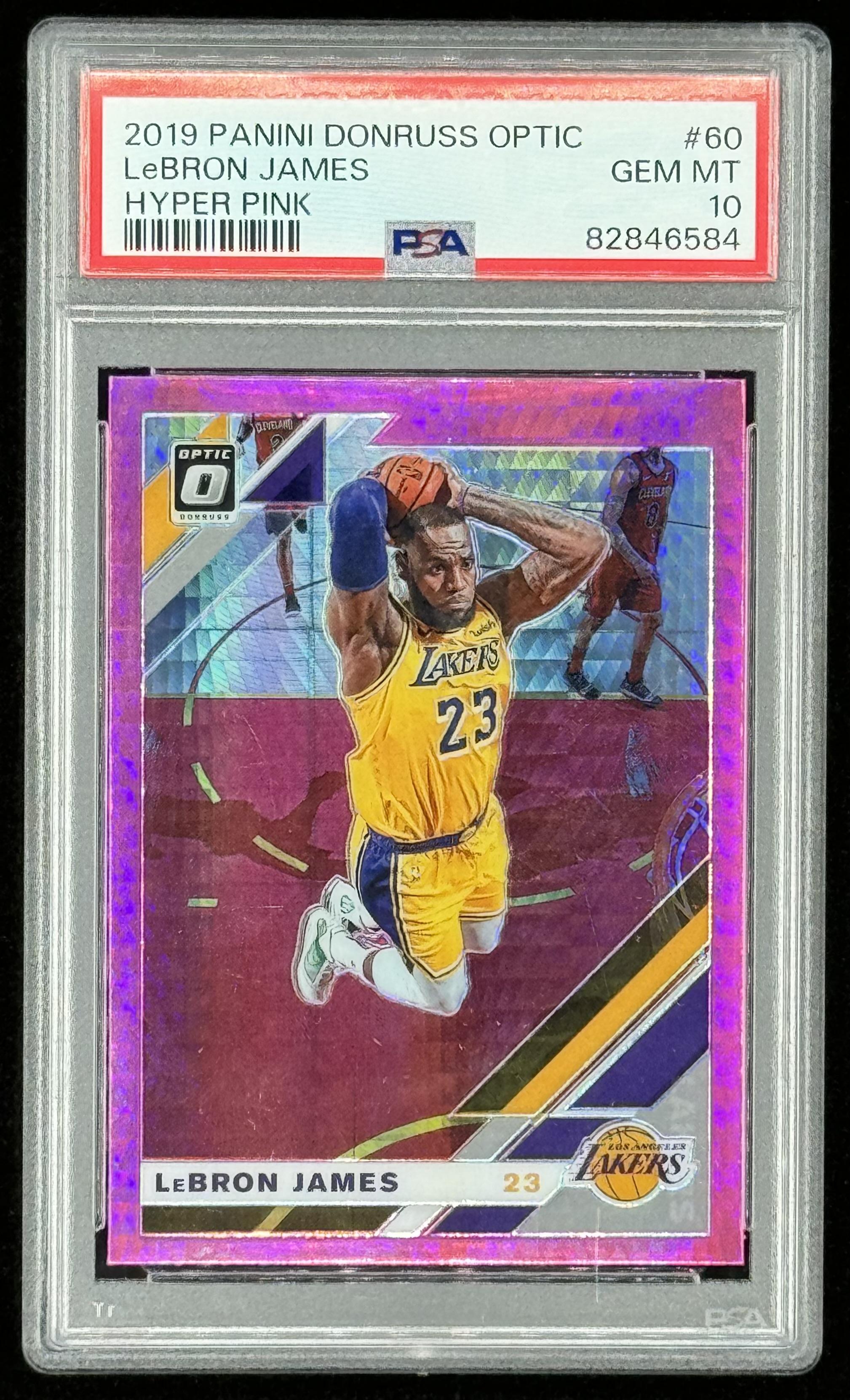 LeBron James 2019-20 Donruss Optic Hyper Pink #60 (PSA 10) at PristineAuction.com LeBron James 2019-20 Donruss Optic Hyper Pink #60 (PSA 10) at PristineAuction.com