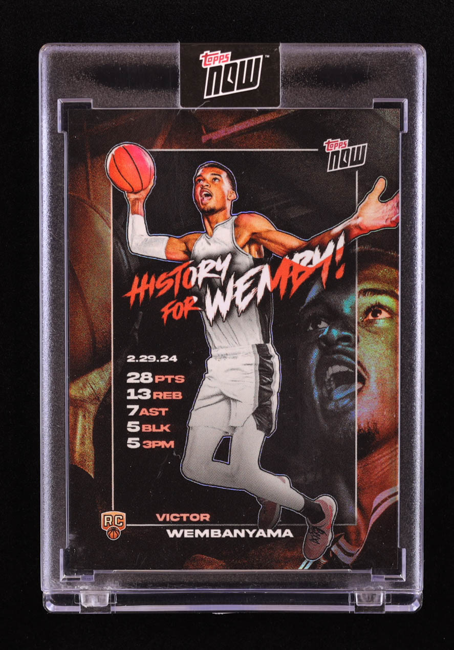 Victor Wembanyama 2023-24 Topps Now Victor Wembanyama #VW3 RC at PristineAuction.com Victor Wembanyama 2023-24 Topps Now Victor Wembanyama #VW3 RC at PristineAuction.com