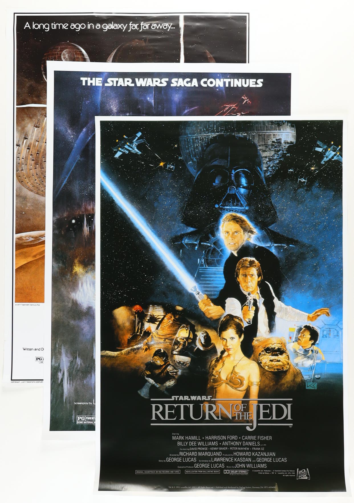 Set of (3) "Star Wars" The Original Trilogy 24x36 Movie Posters at PristineAuction.com Set of (3) "Star Wars" The Original Trilogy 24x36 Movie Posters at PristineAuction.com
