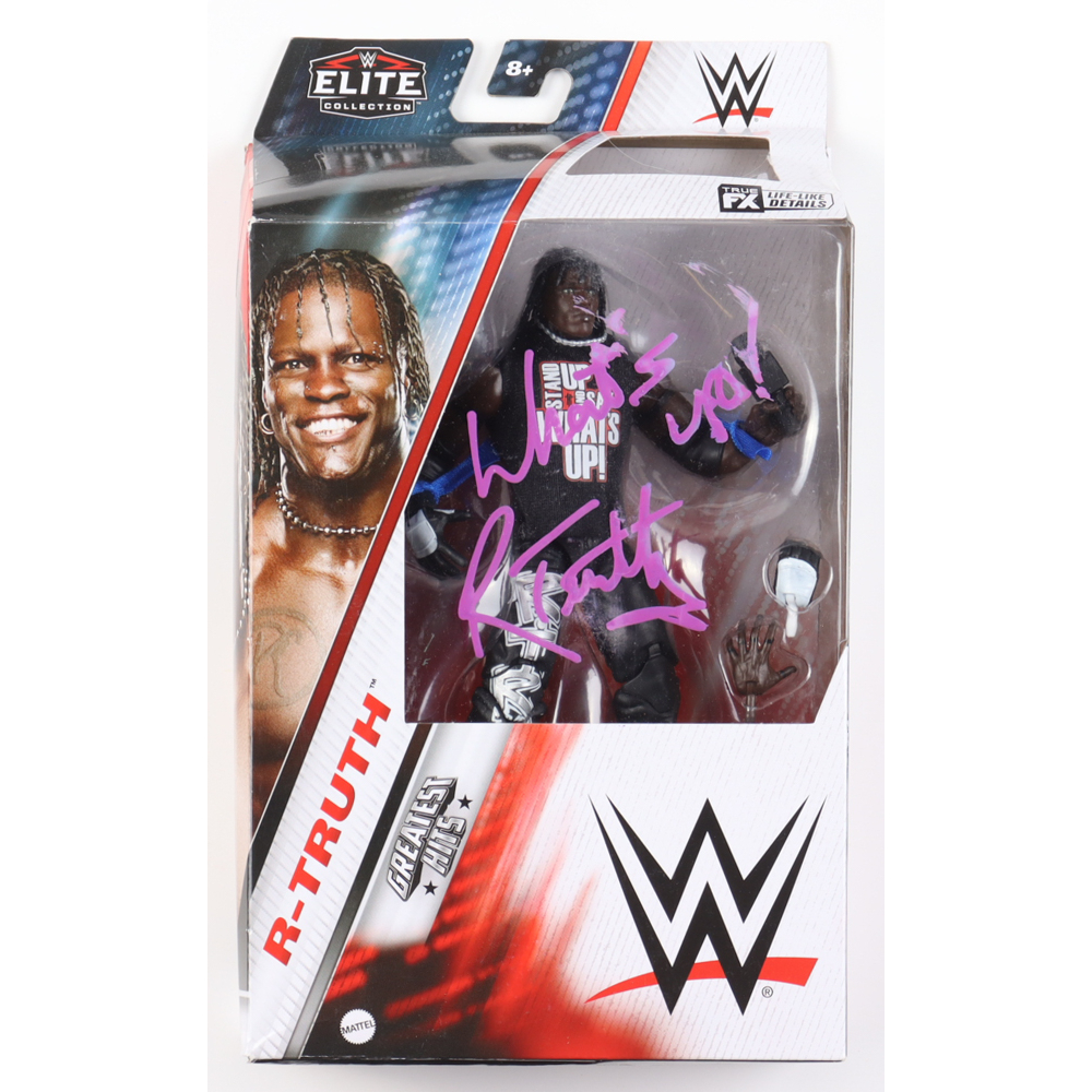 R-Truth Signed WWE Elite Collection Action Figure Inscribed 