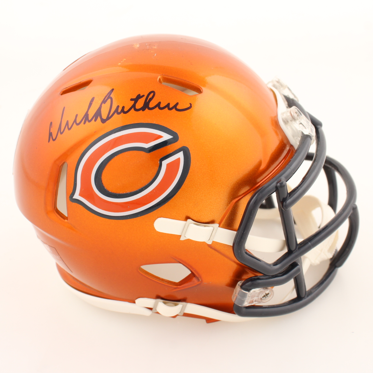 Dick Butkus Signed Bears Flash Alternate Speed Mini Helmet (Beckett) at PristineAuction.com Dick Butkus Signed Bears Flash Alternate Speed Mini Helmet (Beckett) at PristineAuction.com