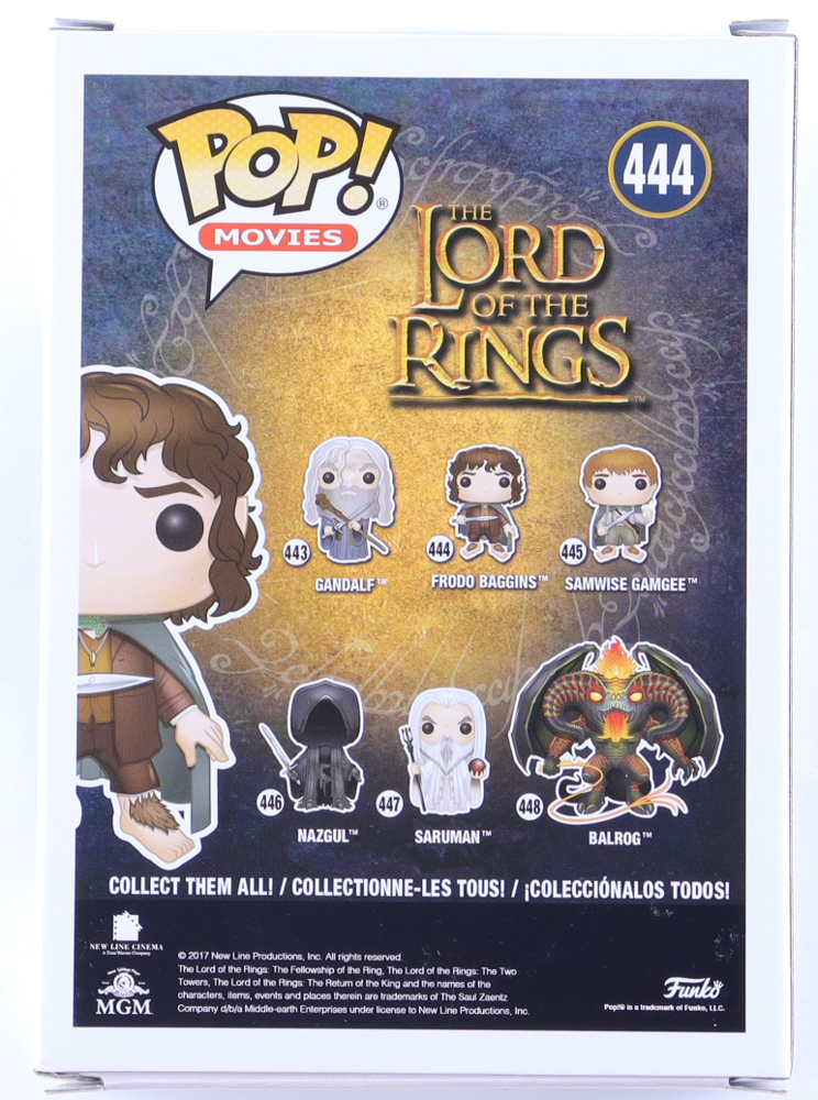 Elijah Wood Signed "Lord of the Rings" #444 Frodo Baggins Funko Pop! Vinyl Figure (Beckett) at PristineAuction.com Elijah Wood Signed "Lord of the Rings" #444 Frodo Baggins Funko Pop! Vinyl Figure (Beckett) at PristineAuction.com