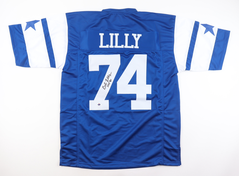 Bob Lilly Signed Jersey Inscribed "HOF 80" (Gameday) at PristineAuction.com Bob Lilly Signed Jersey Inscribed "HOF 80" (Gameday) at PristineAuction.com