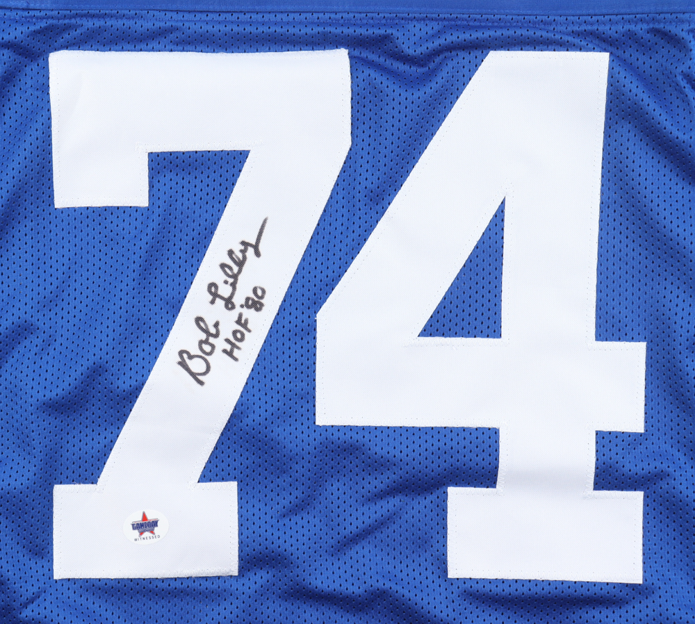 Bob Lilly Signed Jersey Inscribed "HOF 80" (Gameday) at PristineAuction.com Bob Lilly Signed Jersey Inscribed "HOF 80" (Gameday) at PristineAuction.com