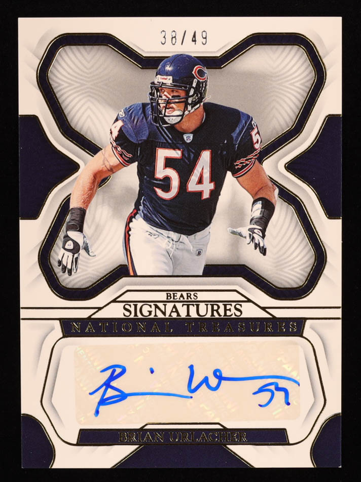 Brian Urlacher 2022 Panini National Treasures Signatures Gold #70 #38/49 at PristineAuction.com Brian Urlacher 2022 Panini National Treasures Signatures Gold #70 #38/49 at PristineAuction.com
