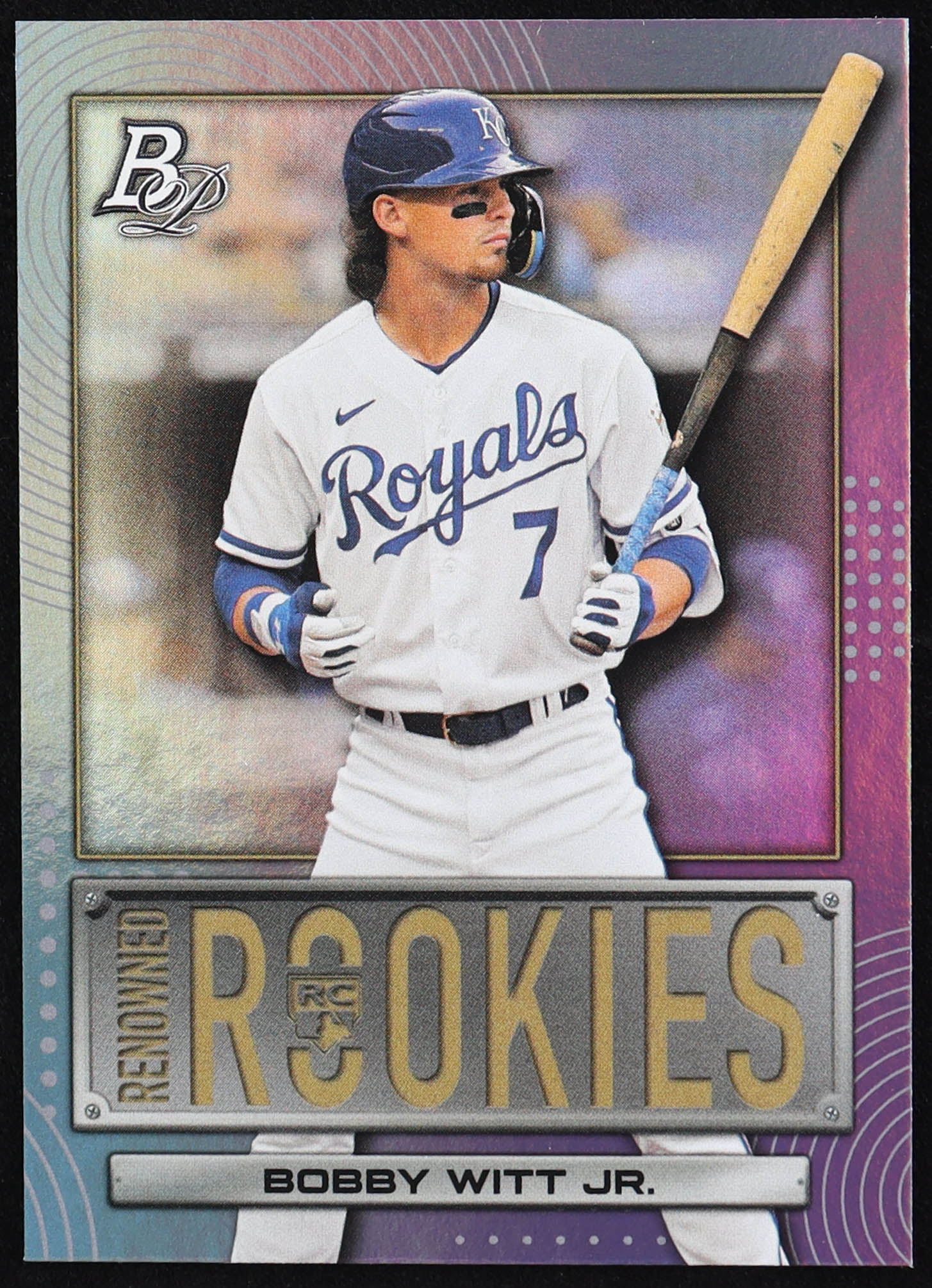 Bobby Witt Jr. 2022 Bowman Platinum Renowned Rookies #RR13 RC at PristineAuction.com Bobby Witt Jr. 2022 Bowman Platinum Renowned Rookies #RR13 RC at PristineAuction.com