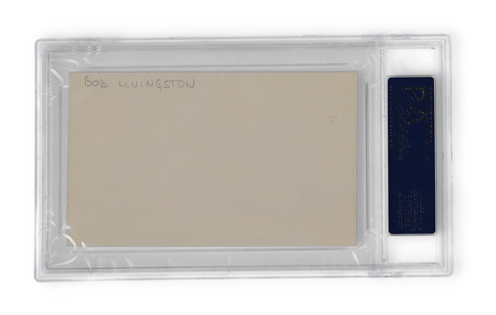 Bob Livingston Signed Index Card (PSA) at PristineAuction.com Bob Livingston Signed Index Card (PSA) at PristineAuction.com