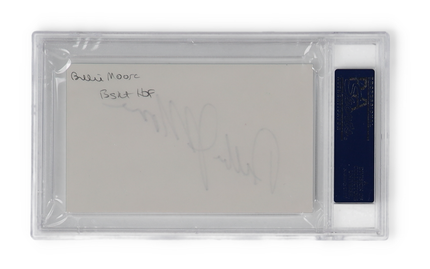 Billie Moore Signed Index Card (PSA) at PristineAuction.com Billie Moore Signed Index Card (PSA) at PristineAuction.com
