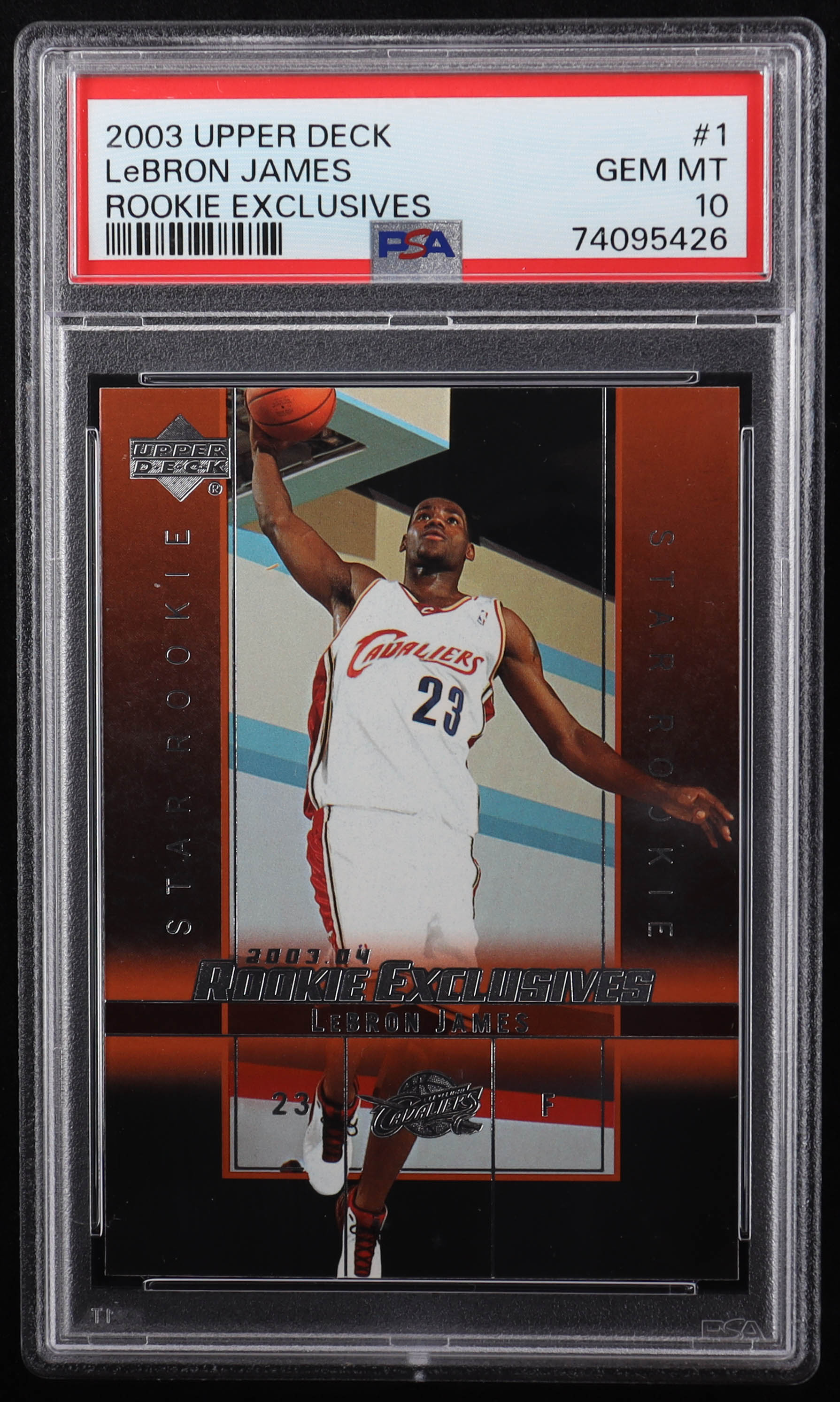 Lebron Rookie Stats LeBron James 2003-04 Upper Deck Rookie Exclusives #1 RC (PSA 10 ...