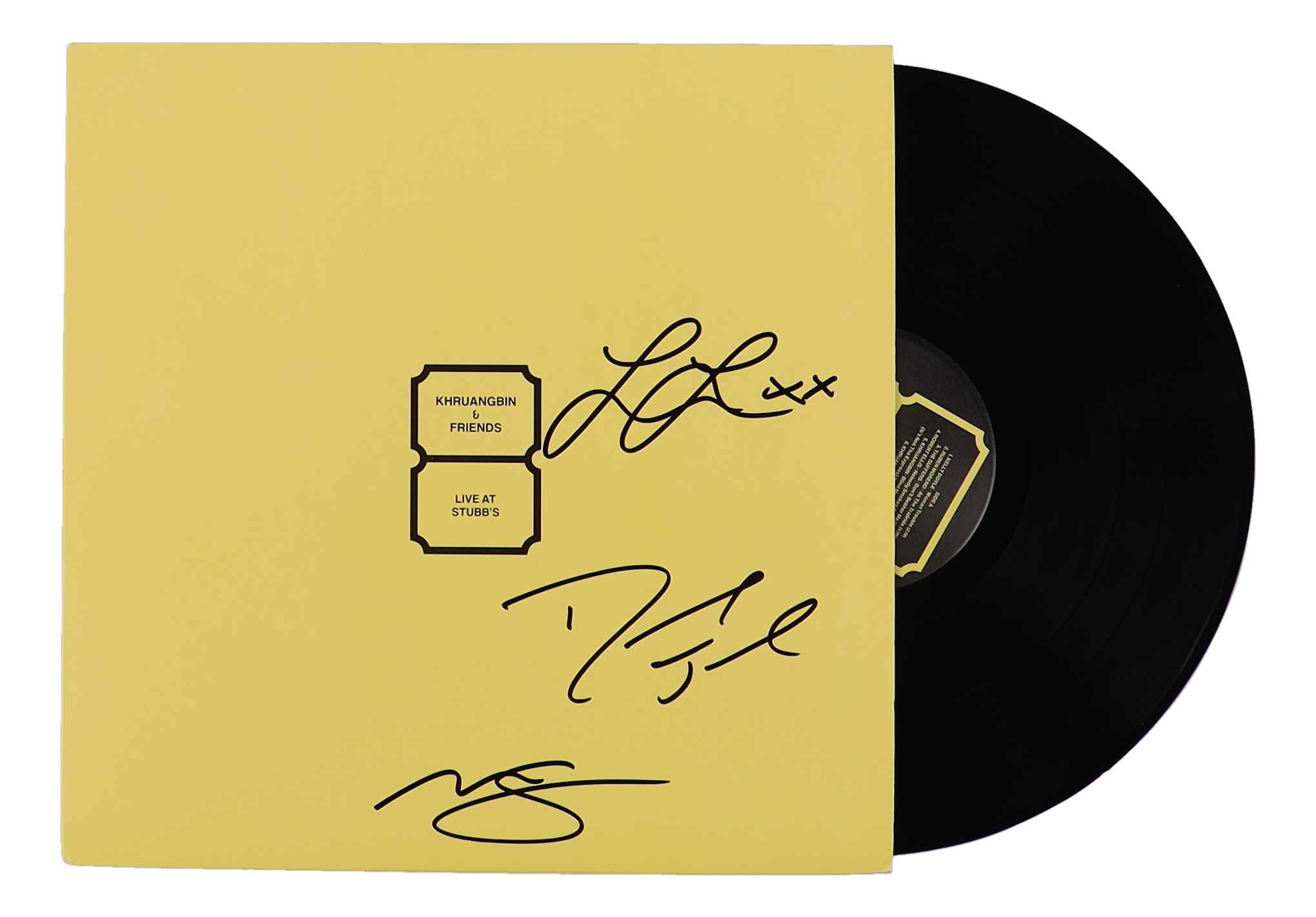 D.J. Johnson, Mark Speer & Laura Lee Signed Khruangbin & Friends "Live At Stubb's" Vinyl Record Album Cover (JSA) at PristineAuction.com D.J. Johnson, Mark Speer & Laura Lee Signed Khruangbin & Friends "Live At Stubb's" Vinyl Record Album Cover (JSA) at PristineAuction.com