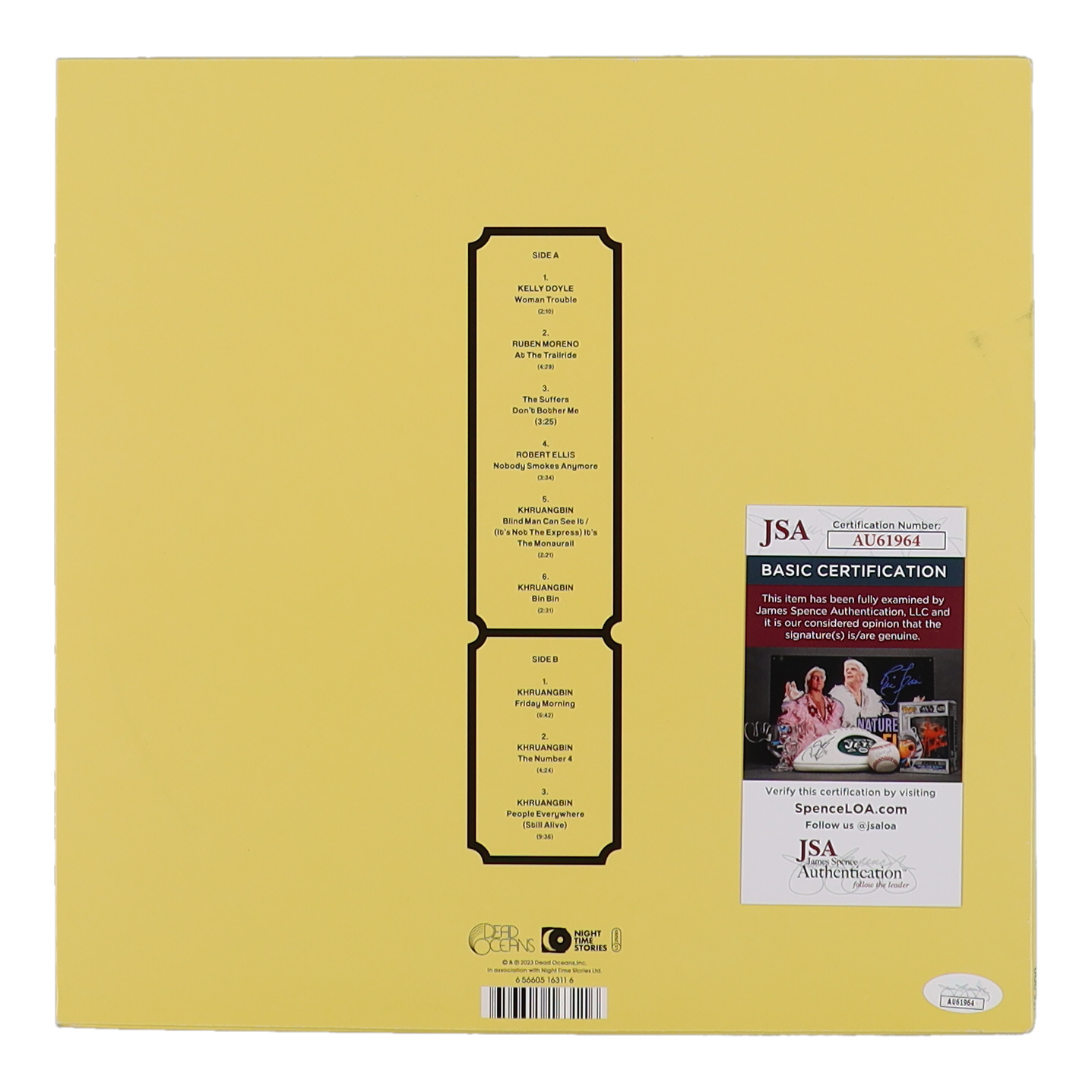 D.J. Johnson, Mark Speer & Laura Lee Signed Khruangbin & Friends "Live At Stubb's" Vinyl Record Album Cover (JSA) at PristineAuction.com D.J. Johnson, Mark Speer & Laura Lee Signed Khruangbin & Friends "Live At Stubb's" Vinyl Record Album Cover (JSA) at PristineAuction.com