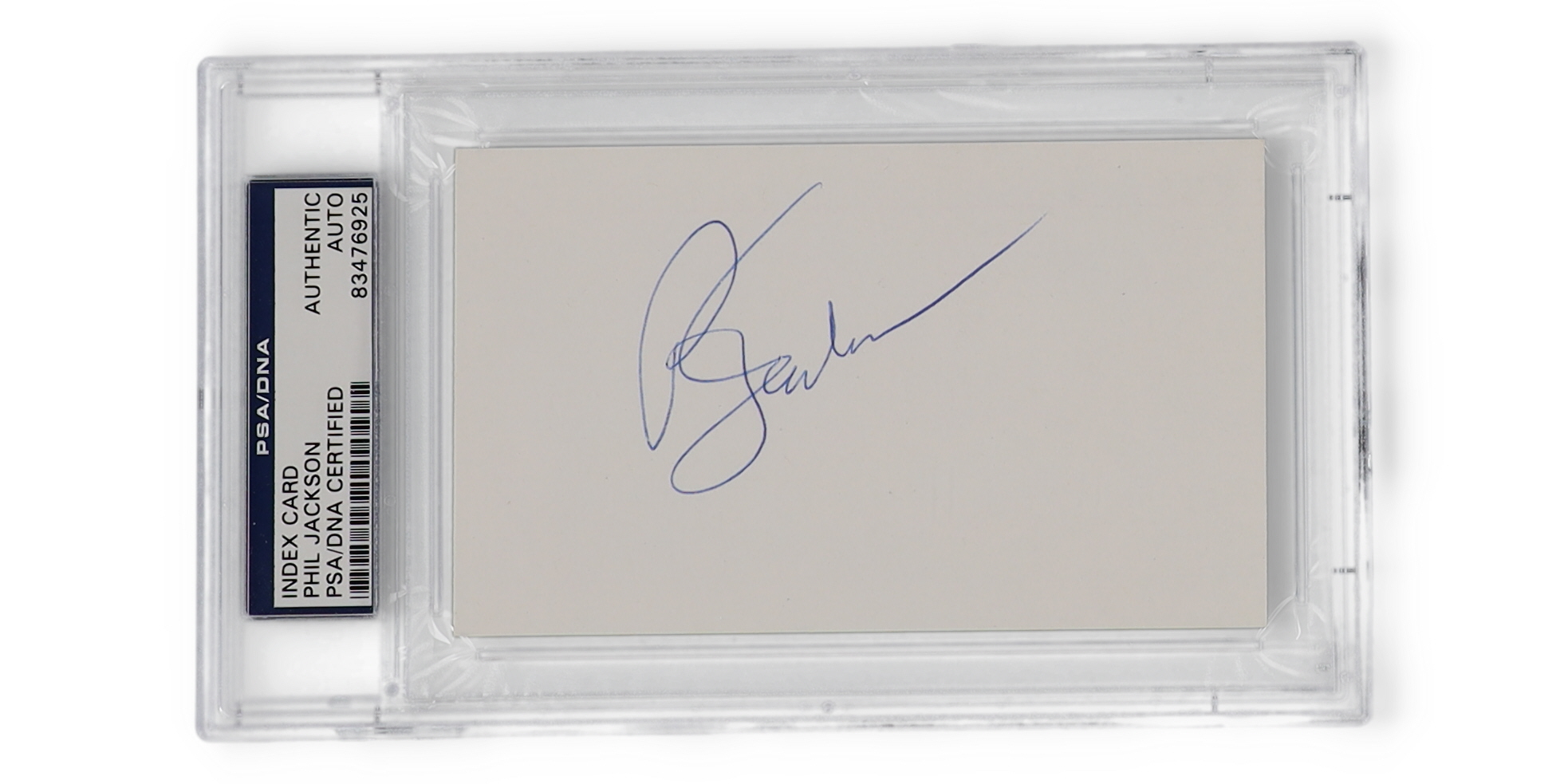 Phil Jackson Signed Index Card (PSA) at PristineAuction.com Phil Jackson Signed Index Card (PSA) at PristineAuction.com