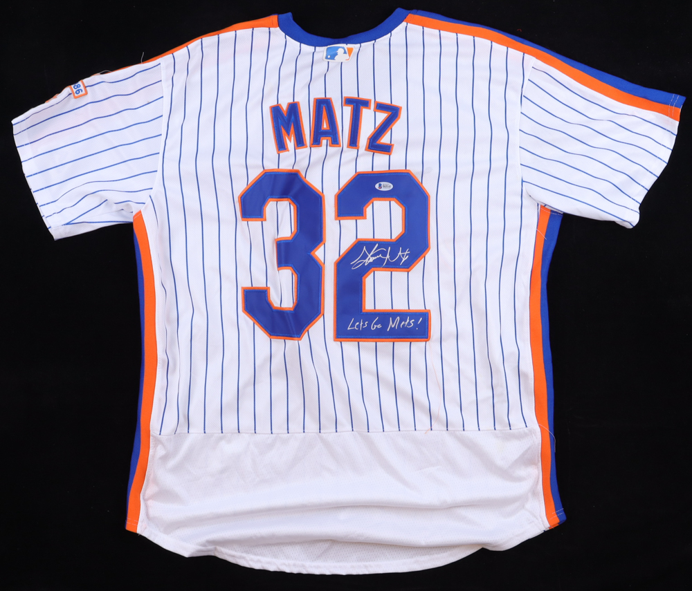 Steven Matz Signed Jersey Inscribed "Let's Go Mets!" (Beckett) at PristineAuction.com Steven Matz Signed Jersey Inscribed "Let's Go Mets!" (Beckett) at PristineAuction.com