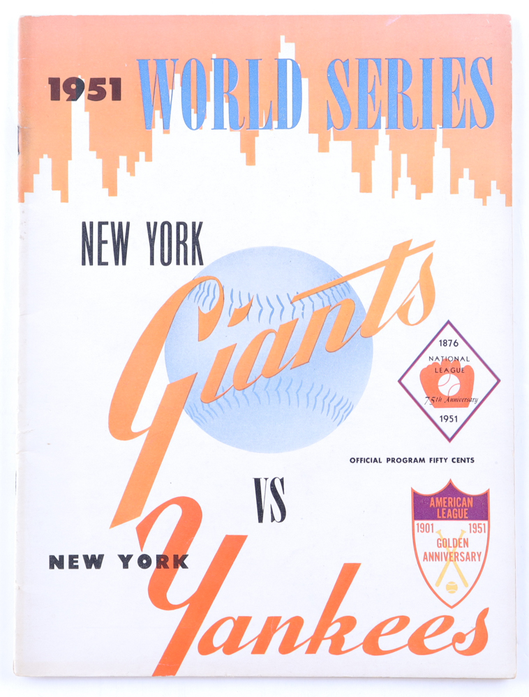 1951 World Series Yankees vs Giants Official Program at PristineAuction.com 1951 World Series Yankees vs Giants Official Program at PristineAuction.com