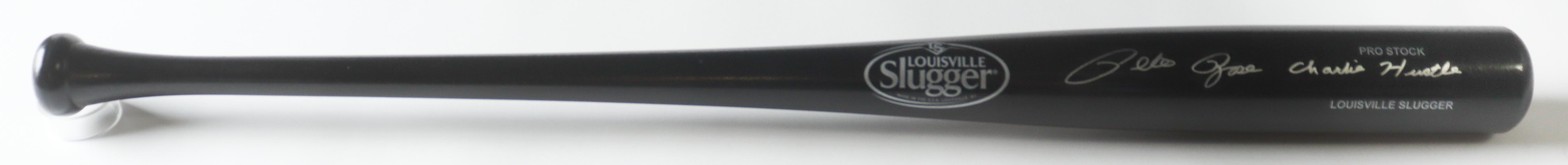 Pete Rose Signed Louisville Slugger Baseball Bat Inscribed "Charlie Hustle" (JSA) at PristineAuction.com Pete Rose Signed Louisville Slugger Baseball Bat Inscribed "Charlie Hustle" (JSA) at PristineAuction.com