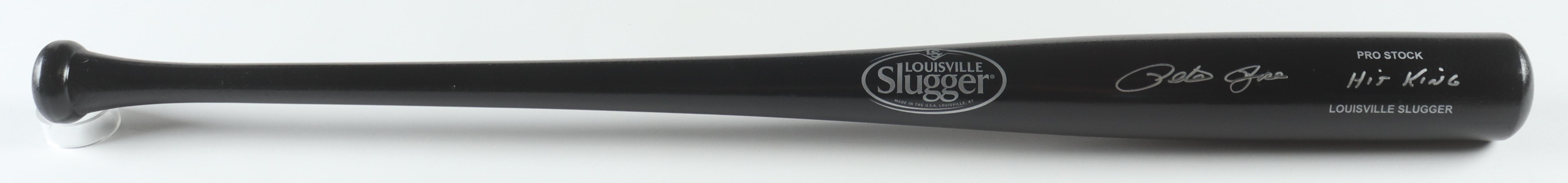 Pete Rose Signed Louisville Slugger Baseball Bat Inscribed "Hit King" (JSA) at PristineAuction.com Pete Rose Signed Louisville Slugger Baseball Bat Inscribed "Hit King" (JSA) at PristineAuction.com