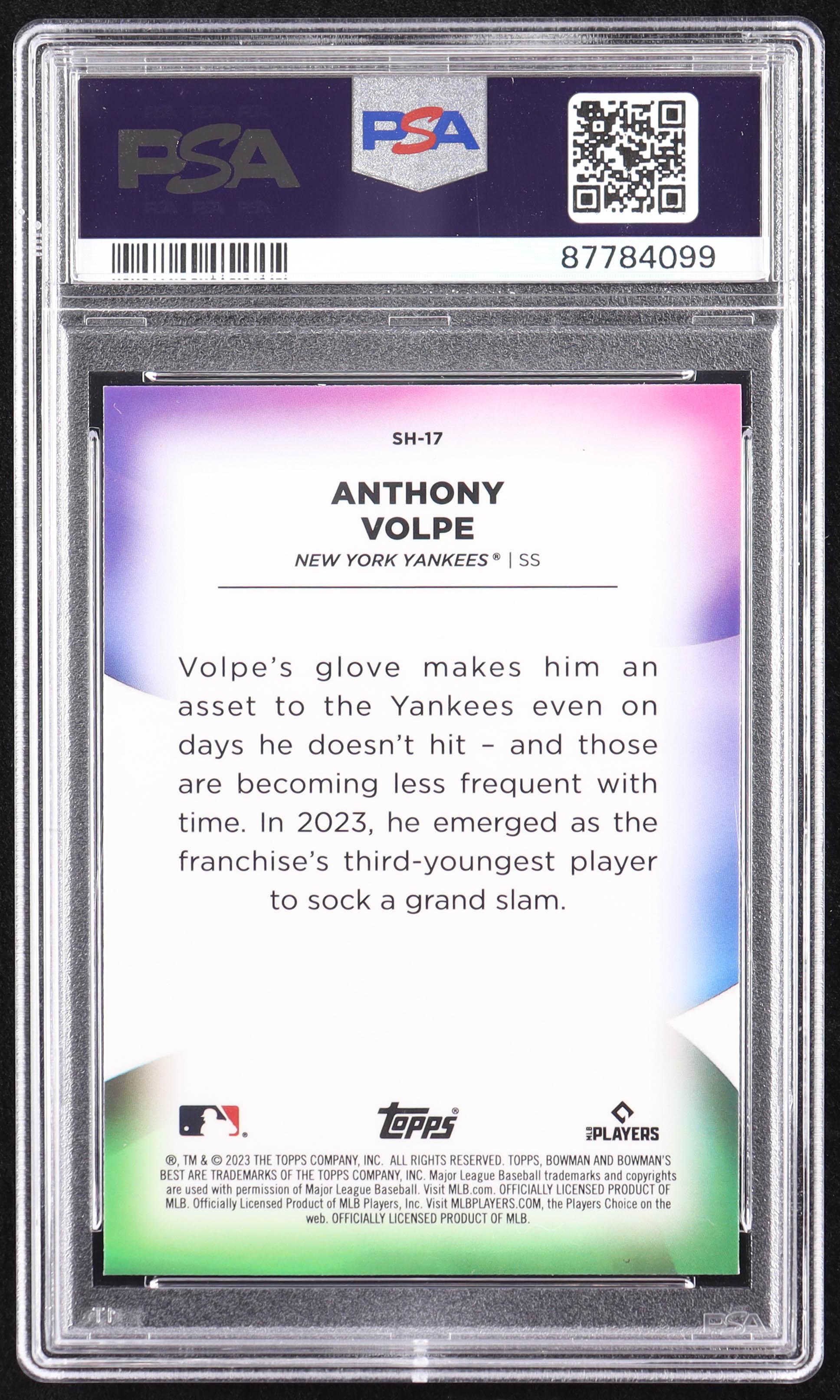Anthony Volpe 2023 Bowman's Best Shellacked #SH17 RC (PSA 10) at PristineAuction.com Anthony Volpe 2023 Bowman's Best Shellacked #SH17 RC (PSA 10) at PristineAuction.com