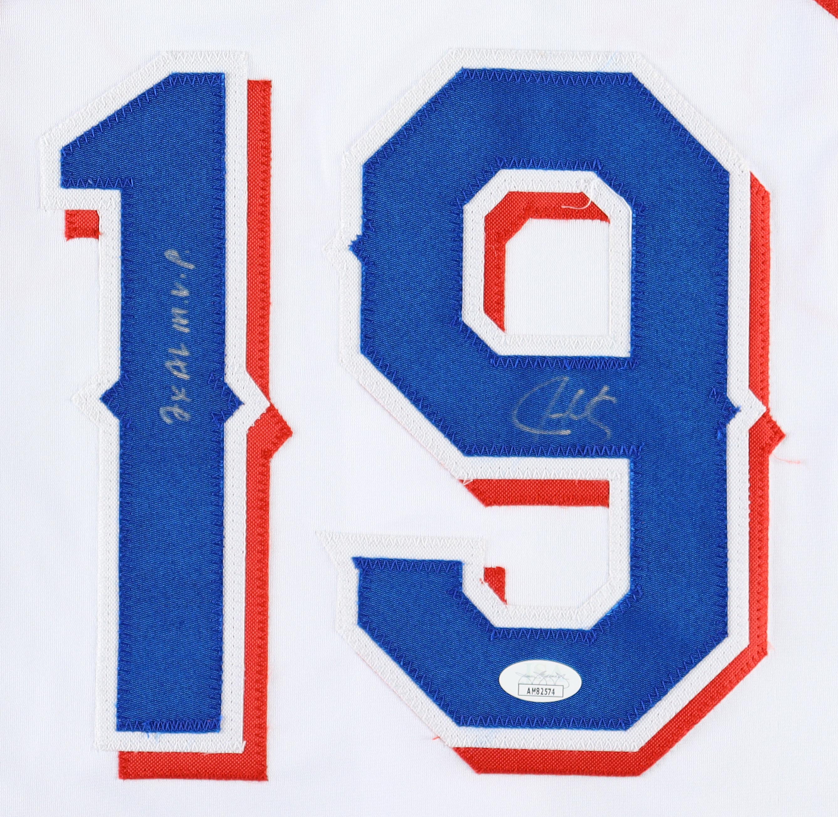 Juan González Signed Jersey Inscribed "2x AL M.V.P." (JSA) at PristineAuction.com Juan González Signed Jersey Inscribed "2x AL M.V.P." (JSA) at PristineAuction.com