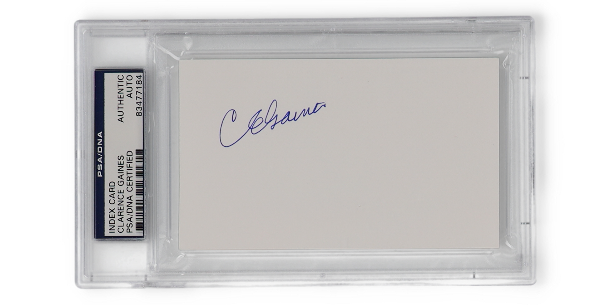 Clarence Gaines Signed Index Card (PSA) at PristineAuction.com Clarence Gaines Signed Index Card (PSA) at PristineAuction.com