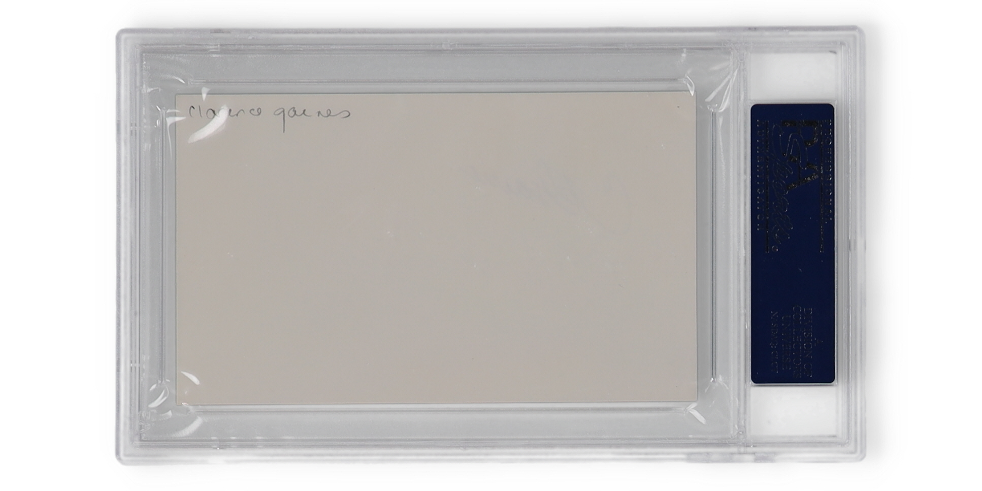 Clarence Gaines Signed Index Card (PSA) at PristineAuction.com Clarence Gaines Signed Index Card (PSA) at PristineAuction.com