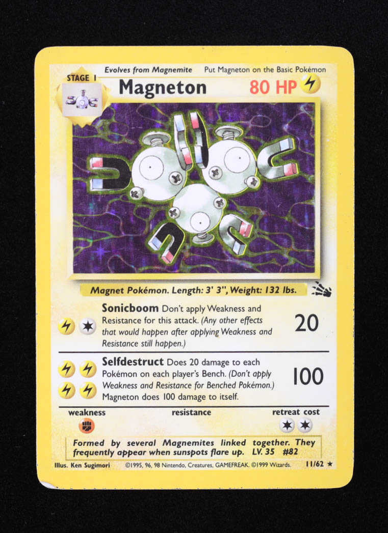 Magneton 1999 Pokemon Fossil Unlimited #11 Holo at PristineAuction.com Magneton 1999 Pokemon Fossil Unlimited #11 Holo at PristineAuction.com